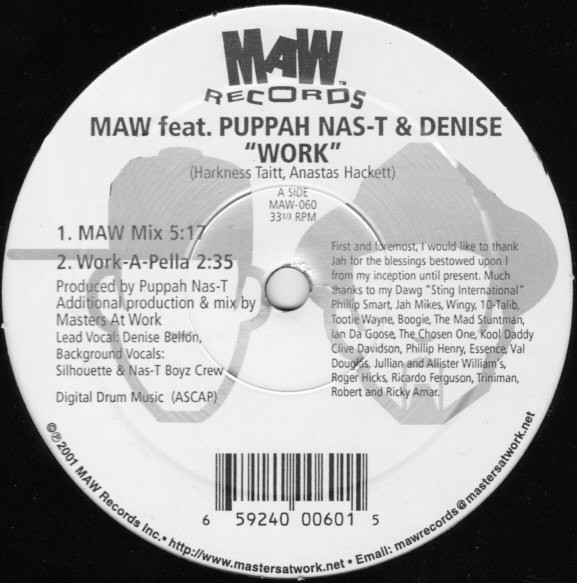 MASTERS AT WORK FEAT. PUPPAH NAST - WORK