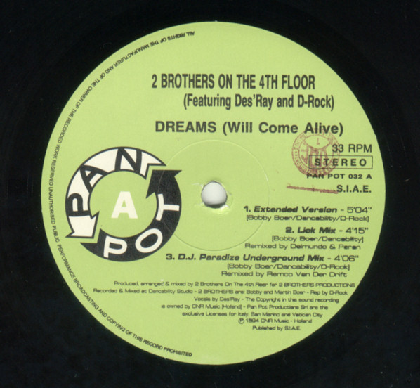2 BROTHERS ON THE 4TH FLOOR FEATURING DES|RAY AND D-ROCK - DREAMS (WILL COME ALI