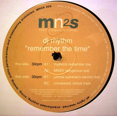 DJ RHYTHM - REMEMBER THE TIME (RMX DJ DOVE/DJ DISCIPLE)