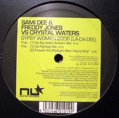 SAMI DEE & FREDDY JONES VS CRYSTAL WATERS - GYPSY WOMAN 2006