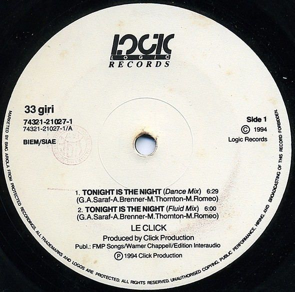 LE CLICK - TONIGHT THE NIGHT