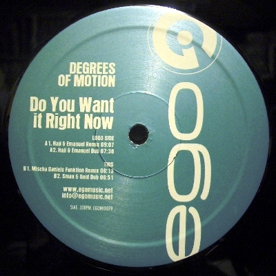 DEGREES OF MOTION - DO YOU WANT IT RIGHT NOW