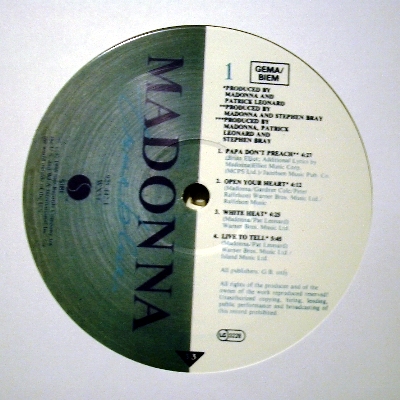 MADONNA - TRUE BLUE (COLOURED VINYL)