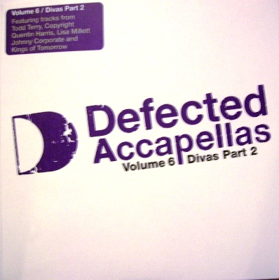 DEFECTED ACCAPELLAS VOLUME 6 DIVAS PART 2 - VARIOUS ARTIST (CD)