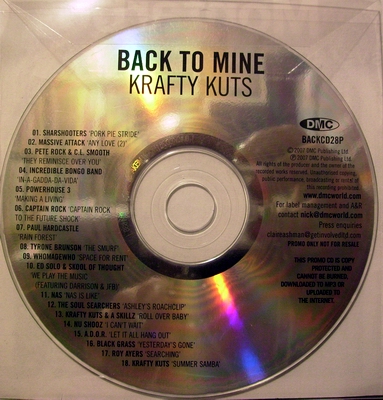 BACK TO MINE KRAFTY KUTS - VARIOUS ARTIST (CD)