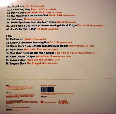DEFECTED ACCAPELLAS VOL. 8 - VARIOUS ARTIST