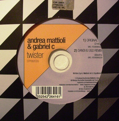 ANDREA MATTIOLI & GABRIEL C - TWISTER (CD|S)