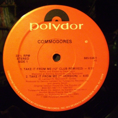 COMMODORES - TAKE IT FROM ME