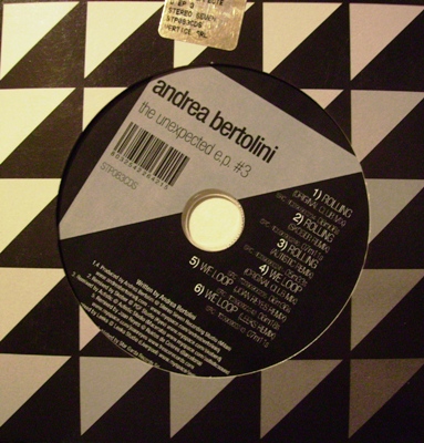 ANDREA BERTOLINI - THE UNEXPECTED E.P. #3 (CD|S)