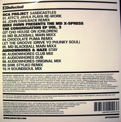 DCA PROJECT/MIKE DUNN/AUDIOWHORES - SANDCASTLESS/THE CONGRACATION EP VOL.3/STAY