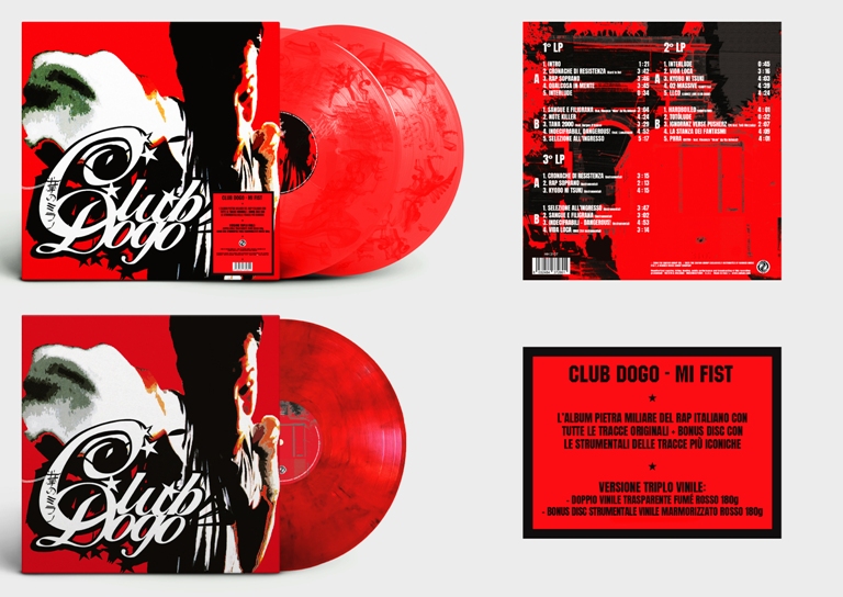CLUB DOGO - MI FIST (TRASPARENTEFUME|  ROSSO + MARMORIZZATO ROSSO) (3 LP)