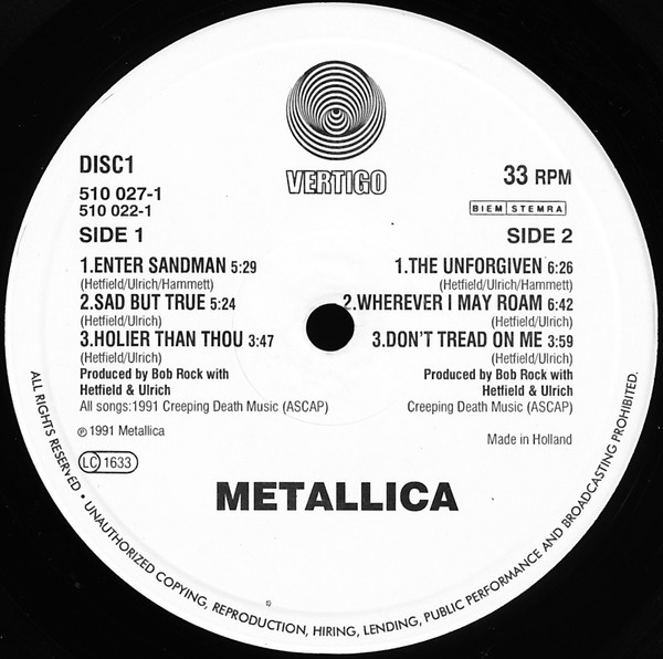 METALLICA - METALLICA (2 LP)