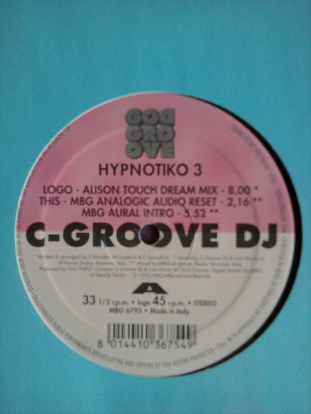 C-GROOVE DJ - HYPNOTIKO 3